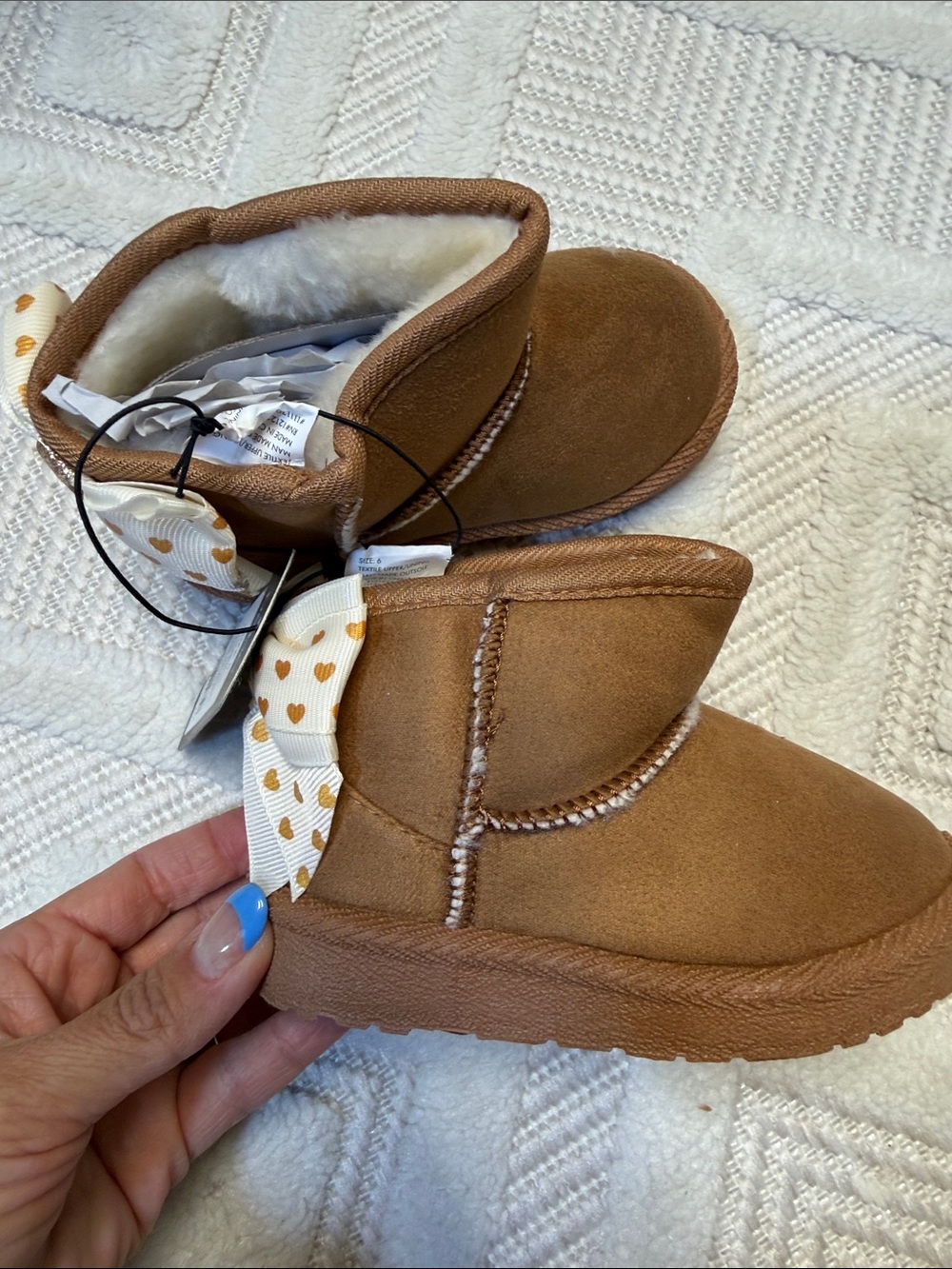 BEBE GIRLS - Cognac Boots with Bows